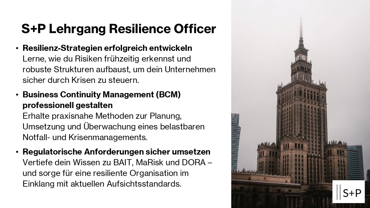 S+P Lehrgang Resilience Officer